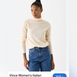 Vince Cream Long Sleeve Sweater